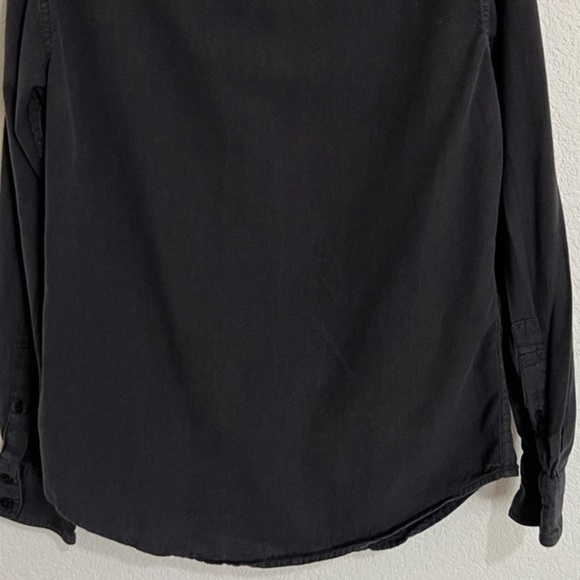 Rock & Republic Black Distressed Casual Button Down Shirt Cotton Small - Picture 7 of 12